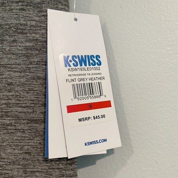 K Swiss Gray Heathered Leggings - Size Small - Picture 5 of 6